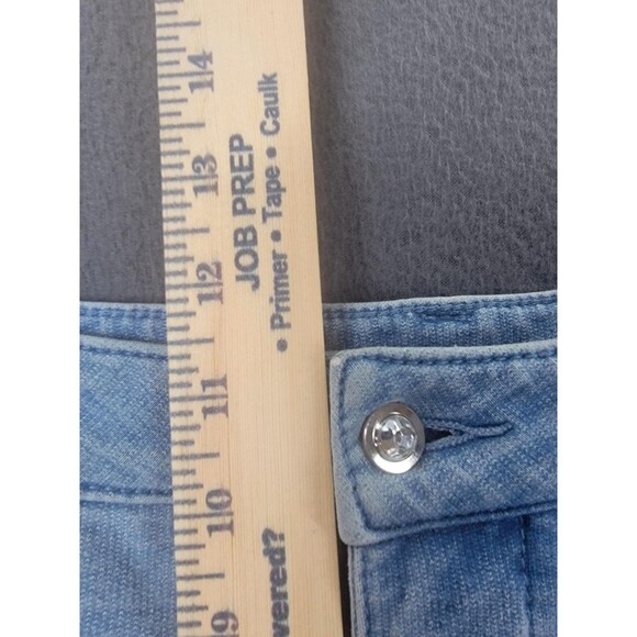 Quacker Factory Jeans Womens 10 Light DreamJeannes Straight Heart Rhinestone - Picture 8 of 14